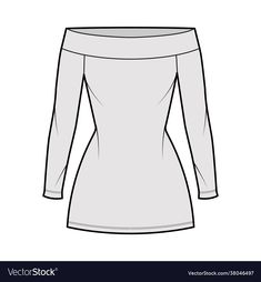 Dress Vector, Fashion Vector, Cute Tattoos For Women, Style Women, Long Sleeve Mini, Grey Color, Cute Tattoos, Long Sleeve Mini Dress, Tattoos For Women