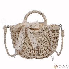 Bird in Bag - Hand straw bag new fashion straw bag simple single shoulder handbag cross bag Beige Top Handle Straw Bag For Day Out, Summer Straw Crossbody Bag, Beige Handheld Straw Bag, Summer Jute Crossbody Bag, Beige Straw Bag With Single Handle For Vacation, Handheld Beige Straw Bag, Spring Top Handle Straw Bag For Day Out, Chic Spring Paper Straw Bag, Summer Vacation Straw Bag With Single Handle