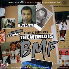 the world is bmf album cover with photos of black men in white shirts