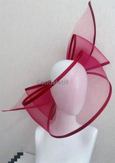 Women's Elegant Fascinator Headpiece Headwear Wedding Church Lightweight Mesh Wine Red - HER Plus Size by Ench Headpiece Fashion, Elegant Fascinator, Wedding Party Hair, Kids Activewear, Party Hair Accessories, Elegant Hair, Fascinator Hat, Hair Claws, Wine Wedding