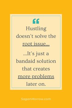 a quote that reads, husting doesn't solve the root issue it's just a band aid solution that creates more problems later on