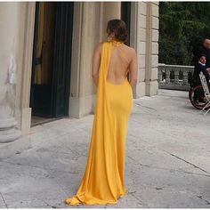 Open-Back Satin Maxi Dress Yellow - Golden Atelier Formal Sleeveless Backless Dress With Sweep Train, Sleeveless Stretch Halter Dress For Gala, Stretch Sleeveless Halter Dress For Gala, Yellow Backless Maxi Dress For Evening, Yellow Sleeveless Maxi Dress For Formal Events, Sleeveless Yellow Maxi Dress For Formal Occasions, Yellow Sleeveless Maxi Dress For Formal Occasions, Yellow Halter Neck Maxi Dress For Evening, Sleeveless Evening Dress With Back Opening For Summer