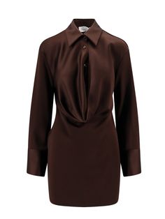 Dress Luxury Fitted Silk Dress For Formal Occasions, Semi-formal Long Sleeve Satin Dress, Chic Semi-formal Silk Dress, Elegant Satin Mini Dress For Workwear, Luxury Fitted Silk Dress, Luxury Fitted Mini Dress For Semi-formal Occasions, Elegant Satin Mini Dress For Work, Fitted Silk Mini Dress Luxury Style, Silk Mini Dress For Work