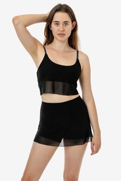 RNS780 - Micro Mesh Skort – Los Angeles Apparel Mesh Button Up, Skort Style, Los Angeles Apparel, Garment Manufacturing, Spandex Shorts, Bra Straps, Waist Line, Strappy Heels, Infant Tees