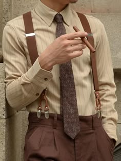 Dorian Grey, Neue Outfits, Striped Sleeve, Vintage Country, Suspenders, Dark Academia, Striped Shirt, What You See, Summer Fall