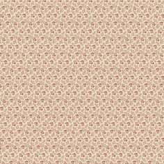 an old fashioned wallpaper with red and white flowers on the bottom half of it