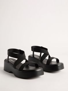 Strappy Flatform Sandals (WW) Fashion Vision Board, New Street Style, Platform Mules, Unique Fits, Flatform Sandals, Platform Heel, Shopping Day, Bra And Panty Sets, Bra Cups