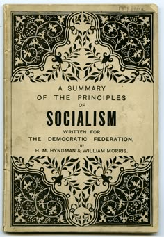 an old black and white book cover with the title on it's front page