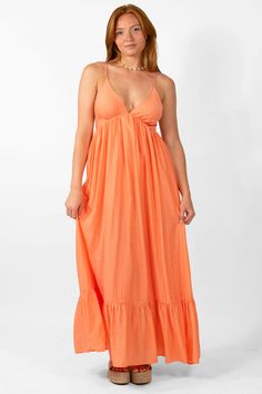 Shine Bright Maxi Dress Bright Maxi Dress, Senior Pic Inspo, Beachy Dresses, Fall Fashion Skirts, Orange Maxi Dress, Hawaii Style, Bright Fashion, Hoco Dress, Summer Fun List