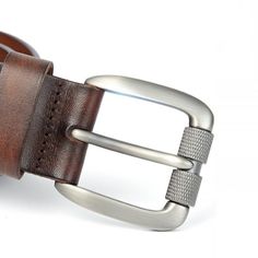 Put a stylish spin on your ensemble with the Effentii Vintage Men's Leather Belt! This premium accessory features classic leather construction, perfect for adding an air of sophistication to any outfit. With its timeless look and signature quality, this belt makes for a unique and eye-catching addition to your wardrobe. Get ready to make an impression! Finely crafted with quality leather, and care in every detail - this belt looks amazing paired with jeans or khakis, and is the perfect addition Leather Belts Men, Men's Belt, Genuine Leather Belt, Men's Wardrobe, Every Man, Classic Leather, Metal Buckles, Black Belt, Mens Belts