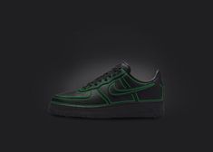 Black Green Custom Air Force 1 – XX CUSTOM Green Color Schemes, Custom Air Force 1, Classic Sneakers, Air Force 1, Sneakers Fashion, Air Force, Unique Style, Brand New, Sneakers