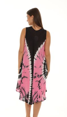 Buy Women's Casual Color-block Spiral Tie-dye Dress PLUS, Boho Sleeveless Dress, Plus Size Sundress, Summer Lounge Relaxed Beach Wear, Gift Online in India - Etsy Casual Pink Sleeveless Beach Dress, Casual Pink Sleeveless Dress For Beach Season, Pink Cotton Sleeveless Vacation Dress, Casual Black Sleeveless Flowy Dress, Black Flowy Sleeveless Casual Dress, Pink Sleeveless Casual Dress For Vacation, Casual Pink Sleeveless Dress For Vacation, Casual Sleeveless Tie Dye Sundress, Casual Tie-dye Sleeveless Sundress