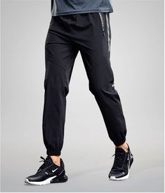 Experience our new Men's Sports Pants. This light weight, quick drying sports pants made up of nylon and spandex is soft and comfortable to wear. The great appearance comes with good ventilation while you are working out or jogging on hot days. You will never go wrong with this stylish looking excellent sports pants with the following great features. ✅ Light weight. . ✅ Quick Drying. . ✅ Ventilated. . ✅ Comfortable. . Free Shipping with 45% Off Limited Time Offer Note: Choose larger size if your Casual Black Running Sweatpants, Black Casual Joggers For Running, Casual Black Joggers For Running, Black Go-dry Joggers For Running, Go-dry Black Joggers For Running, Moisture-wicking Black Running Bottoms, Moisture-wicking Running Bottoms In Black, Techwear Sports Pants With Elastic Waistband, Black Breathable Nylon Bottoms