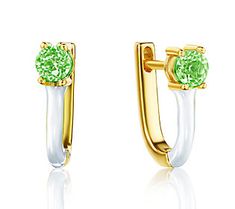 Make your accessorized look stand out with these stunning gemstone earrings complemented with a white enamel setting. From House of Frosted. Elegant Gemstone Earrings With Enamel, Elegant Enamel Earrings With Gemstones, Elegant May Birthstone Gemstone Huggie Earrings, Elegant Gold Huggie Earrings With Birthstone, Classic Green Enamel Jewelry, Elegant Sterling Silver Huggie Earrings With Birthstone, Elegant Green Huggie Earrings, Gold Elegant Hoop Earrings With Gemstone Accents, Elegant Gold Hoop Earrings With Gemstone Accents