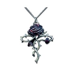 Antiqued Pewter pendantRed enameled rose petalsMade in the UK17″ stainless-steel chain includedMeasures 1 1/4″ x 1 3/4″Really nice Rosycroix Rose Cross Necklace! Antiqued pewter rose pendant, with red enameled petals. 17″ stainless-steel chain included. Measures 1 1/4″ x 1 3/4″. Antiqued Pewter. Made in the UK. Metal Rose Design Jewelry For Valentine's Day, Valentine's Day Metal Jewelry With Rose Design, Gothic Rose-colored Jewelry For Gifts, Rose-colored Gothic Jewelry For Gift, Gothic Rose Colored Jewelry For Gift, Gothic Rose Jewelry For Gift, Silver Rose Design Metal Necklace, Silver Metal Necklace With Rose Design, Silver Rose Design Necklace