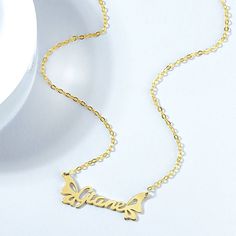 Name necklaces are a must for every fashionable woman. They have a fun and personalized feel to them. In addition, Name Necklace are versatile enough for everyday wear. Slip them on alone or layer them up for a bolder look. Depending on which style you get, you can customize one name, or two names. There are personalized infinity necklaces, retro nameplate necklaces, and modern bar necklaces. In addition to getting your own name, other options would be to get the name of a boyfriend, BFF, pet, p Trendy Personalized Everyday Charm Necklace, Trendy Sterling Silver Charm Necklace As A Gift, Minimalist Custom Name Metal Jewelry, Trendy Personalized Necklaces For Everyday, Personalized Stainless Steel Necklace With Adjustable Chain, Stainless Steel Necklace With Adjustable Chain For Personalized Gift, Personalized Gift Stainless Steel Necklace With Adjustable Chain, Everyday Name Necklace With Clavicle Chain, Silver Metal Chain Necklace For Mother's Day