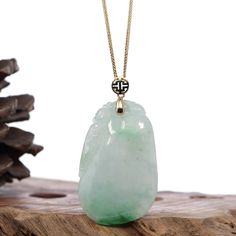 Baikalla Jewelry Jade Pendant Copy of Natural Ice Jadeite Jade Shou Tao ( Longevity Peach ) Necklace With 14k Yellow Gold Bail Chinese Folklore, Luck Symbol, Peach Necklace, Good Luck Symbols, Peach Tree, Tree Garden, A Gift For A Friend, Jade Bangle, Luck Charm