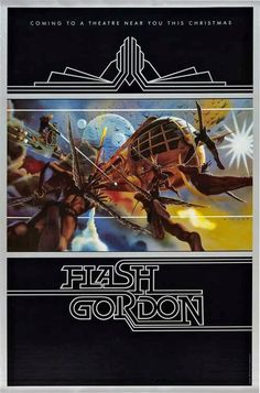 the first gordon movie poster for star wars, which features an image of two fighter jets