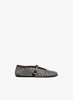 Shop the Alaïa Black Strass Lambskin Ballet Flats for women. Shop the US store online now and receive free standard shipping. Alaia Ballet Flats, Tracee Ellis Ross Style, Folk Aesthetic, Daily Shoes, Europe 2023, Black Ballerina, Fall Faves, Flats For Women, Tracee Ellis Ross