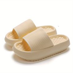 Material:EVAPatterned:Solid colorType:Slip-onAll-season:SummerPrinting Type:No PrintingItem ID:PH59219 White Flat Slip-ons For Summer, Summer Beach Flat Slip-ons, Comfortable Slip-on Sandals For Leisure, Beach Slip-on Platform Slippers With Round Toe, Slip-on Round Toe Platform Slippers For Beach, Comfortable Slip-ons For Summer Vacation, Comfortable Flat Slip-ons For The Beach, White Summer Slippers For Leisure, White Slip-ons For Beach In Spring