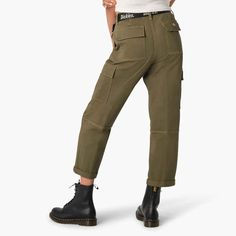 Cropped Cargo Pants, Dickies Women, Perfect Pant, Cargo Pants Women, Contrast Stitch, Clothing Company, Army Green, Cargo Pants, Color Trends