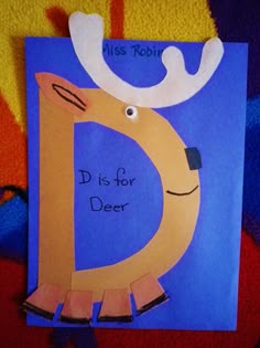 a handmade letter d is for deer