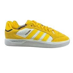 Adidas Tyshawn Low Bold Gold White Coe Black Shoes H06338 Men's Size 11.5 New Without A Box. Shoes Will Ship With Extra Care. Yellow Lace-up Sneakers For Streetwear, Yellow Adidas Lace-up Sneakers, Adidas Yellow Leather Sneakers, Yellow Leather Adidas Sneakers, Yellow Leather Skate Shoes With Laces, Yellow Skate Shoes For Streetwear, Yellow Urban Skate Shoes For Streetwear, Yellow Sneakers With Round Toe And Laces, Yellow Sneakers With Laces And Round Toe