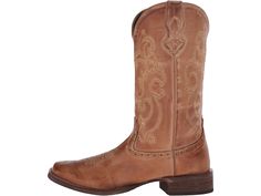 Roper Classic Cowgirl | Zappos.com Western Style Leather Mid-calf Boots, Fitted Leather Boots For Rodeo, Western Mid-calf Boots With Leather Lining For Fall, Western Style Mid-calf Boots With Leather Lining For Fall, Brown Leather Boots With Reinforced Stitching, Western Style Leather-lined Mid-calf Boots For Fall, Fitted Leather Mid-calf Boots For Ranch, Western Boots With Leather Lining For Fall, Fall Snip Toe Boots With Stitched Sole