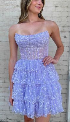 Strapless Ruffle Homecoming Dress,Cocktail Dress with Sequin – DressesTailor Evening Mini Dress With Ruffles And Sweetheart Neckline, Ruffled Mini Dress With Sweetheart Neckline For Evening, Purple Ruffled Mini Dress For Prom, Knee-length Strapless Ruffle Party Dress, Glamorous Mini Corset Dress With Ruffles, Embellished Mini Length Corset Dress For Prom, Knee-length Sequined Mini Dress For Wedding, Glamorous Mini Sequin Dress With Ruffles, Party Mini Dress With Ruffles And Sweetheart Neckline