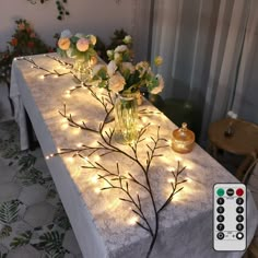 PRICES MAY VARY. Includes: H-Wniniai vine length of about 6.5 ft, 18 branches, each 1.3ft with 8 LED warm white light, total 144 LED, with a 196-inch power cord and USB port. 8 Lighting Modes + Timing Remote Control: You can use the remote control to achieve the desired effect. Eight lighting modes are available (Combination/ In Wave/ Sequential/ Slo Glo/ Flash/ Slow Fade/ Twinkle/ Steady). One-touch 6H timing, the light will automatically turn on at the same time every day. Fine design& Brightn Christmas Table Decorations Centerpiece, Twig Lights, Led Tree, Fall Garland, Festival Diy, Viria, Plant Lighting, Christmas Tree Lighting, Twinkle Lights