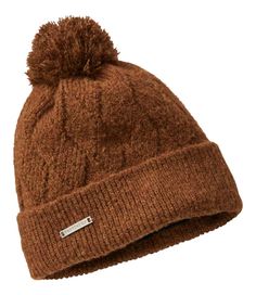 This attractive patterened pom hat features a soft fleece lining for excellent warmth all winter. 73% recycled polyester/24% polyester/3% spandex. Handwash; dry flat or line dry. Warm enough for everyday use all winter. Imported. | Women's Turtle Fur Victoria Pom Hat, Synthetic Ladies Winter Hats, Womens Winter Pants, Billy Goat, Women's Headwear, Winter Cap, Cap Fashion, Winter Hats Beanie, Cold Weather Fashion, Womens Turtleneck