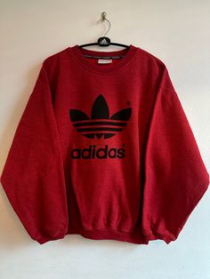 Beautiful red Adidas sweatshirt. Very good condition. The 90's Pit to pit 67 cm Sweat Adidas, Adidas Sweatshirt, Red Adidas, The Netherlands, Sweat Shirt, Netherlands, Adult Outfits, Adidas, France