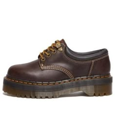 Dr. Martens 8053 Arc Crazy Horse Leather Platform Shoes 'Dark Brown' 31126201 Crazy Horse Doc Martens, Brown Doc Martens Outfit, Dr Martens 8053, Leather Platform Shoes, Brown Leather Sneakers, Throwing Fits, Clothing Finds, Aesthetic 2024, 2024 Wishlist