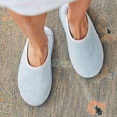 Keep your feet warm and cozy this season with our plush terry slippers. These closed-toe slippers feature our signature soft terry and piped edges with a soft foam footbed. Add embroidery for the perfect gift this holiday season.   | Weezie Luxury Towels & Robes Comfortable Slip-on Slippers With Soft Texture, Cozy Indoor Slippers With Soft Texture, Cozy Slip-on Slippers With Soft Texture, Cozy Soft Texture Slip-on Slippers, Foam Slip-on Slippers For Indoor Use, Cozy Round Toe Slippers For Relaxation, Cozy Indoor Slippers With Round Toe, Comfortable Soft Indoor Slippers, Cozy Comfortable Indoor Slippers