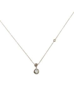 Rhodium-Plated 14K White Gold & 14K White Gold White Gold Necklaces, Diamond Pendant Necklace, Diamond Pendant, Rhodium Plated, Jewelry Necklace Pendant, Jewelry Necklaces, White Gold, Plating, Pendant Necklace