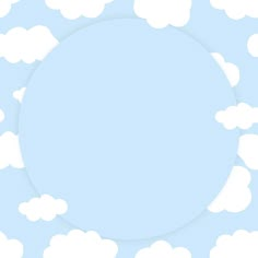 a blue sky with white clouds in the shape of a circle on top of it