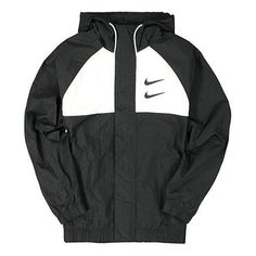 Nike Sportswear Swoosh Men's Woven Hooded Jacket Black CJ4888-011 Man Weave, Nike Swoosh, Stylish Sneakers, Nike Sportswear, Hooded Jacket, Perfect Pair, Your Perfect, Nike, Sneakers