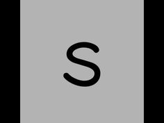 the letter s is shown in black and white