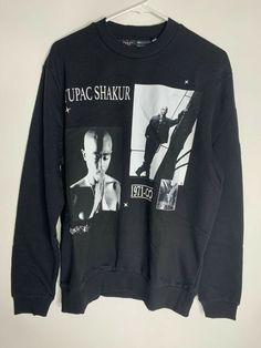 ASOS Design Tupac Multi Print Sweatshirt Adult Size XS (seems to fit oversized) Black color New without tags in original packaging OUT OF STOCK ON ASOS! VERY RARE Measures about 21" across and 25" top to bottom N BOX 125 Sweatshirt Crewneck, Hip Hop Rap, Tupac, Print Sweatshirt, Printed Sweatshirts, Very Rare, Black Color, Rap, Hip Hop