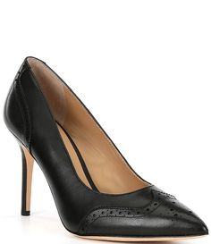 Lauren Ralph Lauren Lynden Nappa Burnished Leather Dress Pumps | Dillard's Ralph Lauren Style, Shoes Heels Pumps, Pump Dress, Leather Dress, Dillard's, Lauren Ralph Lauren, Clothing Accessories, Heel Height, Leather Upper