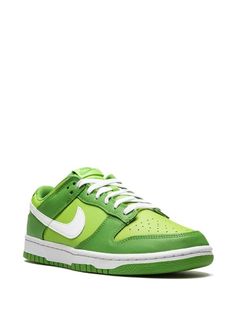 NIKE Dunk Low Retro Sneakers - Farfetch Sneakers Green, Nike Shoes Girls, Outfit Pieces, Nike Shoes Jordans, Shoes Teen, Retro Sneakers, Swoosh Logo, Nike Kids, Boy Shoes