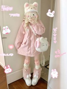 Cute Clothes Kawaii, Kawaii Aesthetic Outfits, Peony Aesthetic, Estilo Harajuku, Street Outfits, Hello Kitty Clothes, Girl Fashion Style