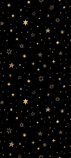 gold stars on a black background