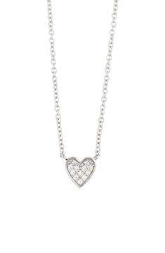 Part of our online trunk show, this style is available for a limited time from July 12 through August 8.This 18-karat white-gold necklace with a diamond-pavé heart pendant makes a sweet accessory for your little one. Style Name:Bony Levy Kids' 18K White Gold & Diamond Heart Pendant Necklace (Trunk Show Exclusive). Style Number: 6269697. White Gold Heart Pendant Necklace With Pave Setting, Silver Heart-shaped Diamond Necklace With Pave Setting, White Single Cut Diamond Necklaces For Valentine's Day, White Gold Heart-shaped Necklace With Pave Setting, White Gold Heart Cut Necklace With Pave Setting, White Heart-shaped Necklaces With Single Cut Diamonds, White Heart Necklaces With Single Cut Diamonds, Silver Heart Necklace With Pave Setting, Silver Heart Shaped Necklace With Pave Setting