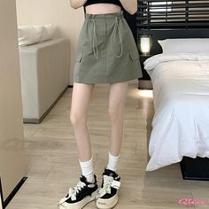 Practical and Versatile High-Waisted Skirt for Ladies' Fashion Body Skirt, Female Shorts, Wrap Around Skirt, Half Skirt, A Line Mini Skirt, Empire Dress, Cargo Skirt, Skirt Design, Women's Wardrobe