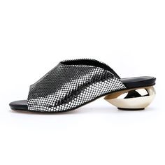 • Upper Material: Microfiber• Heel Height: Low (1cm-3cm)• Heel Type: Round Heels• Lining Material: Synthetic• Outsole Material: Rubber• Closure Type: Slip-On• Fit: Fits true to size, take your normal size• Import Product Modern Slip-on Slides With Padded Heel, Evening Slip-on Mules With Removable Insole, Modern Slides With Padded Heel, Elegant Open Toe Slip-ons For Summer, Closed Toe Slip-on Mules For Evening, Evening Slip-on Mules With Contrasting Heel, Evening Closed Toe Slip-on Mules, Slip-on Closed Toe Mules For Evening, Slip-on Mules For Evening