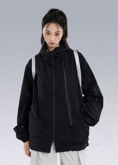 Multi Zipper Techwear Jackets - Shop Techwear Jackets for Women- X Techwear Skirt, White Techwear, Black Techwear, Tactical Suit, Techwear Jacket, Punk Skirt, Reflective Jacket, Canvas Pants, Wind Jacket