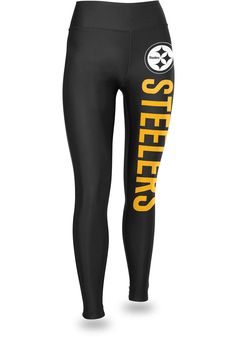 Zubaz Pittsburgh Steelers Womens Black Vertical Graphic Pants - 15230377 Team-colored Bottoms For Game Day, Sporty Pants With Logo Print For Sports, Sporty Black Pants With Logo Print, Team-colored Sports Bottoms With Team Name, Sporty Moisture-wicking Activewear For Game Day, Team-colored Sports Bottoms With Team Logo, Team Spirit Bottoms For Sports Season, Team Spirit Bottoms For Sports Season Events, Collegiate Style Sports Bottoms With Letter Print