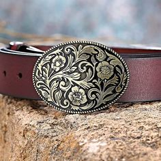 Beautiful New Western Flower Floral Scroll Belt Buckle Approximately 3.5" Belt Buckles Men's, Floral Belt, Leopard Belt, Flower Belt, Boho Belts, Silver Tie, Blue Belt, Gold Belts, Silver Belts