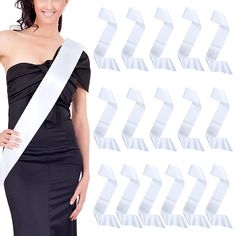 PRICES MAY VARY. 【16 PCS White Satin Sashes for Pageants】Come with 16 pieces white sashes in total, sufficient quantity can satisfy your festival, party needs; You can decor your black sash to stand out from the crowd. 【Blank Sash for DIY 】 You can personally write whatever you would like on plain and blank sashes. Make a sash for parades, pageant, parties, and so much more! Whether you're using this sash to write something, or you're using it for a costume, with this blank sash you'll have the Beauty Pageant Sashes, Great Gatsby Accessories, Pageant Sashes, Senior Sash, Gatsby Accessories, Flapper Accessories, Flapper Headpiece, Birthday Sash, Bachelor/bachelorette Party